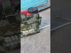 森林火災の消火用水銃の展示