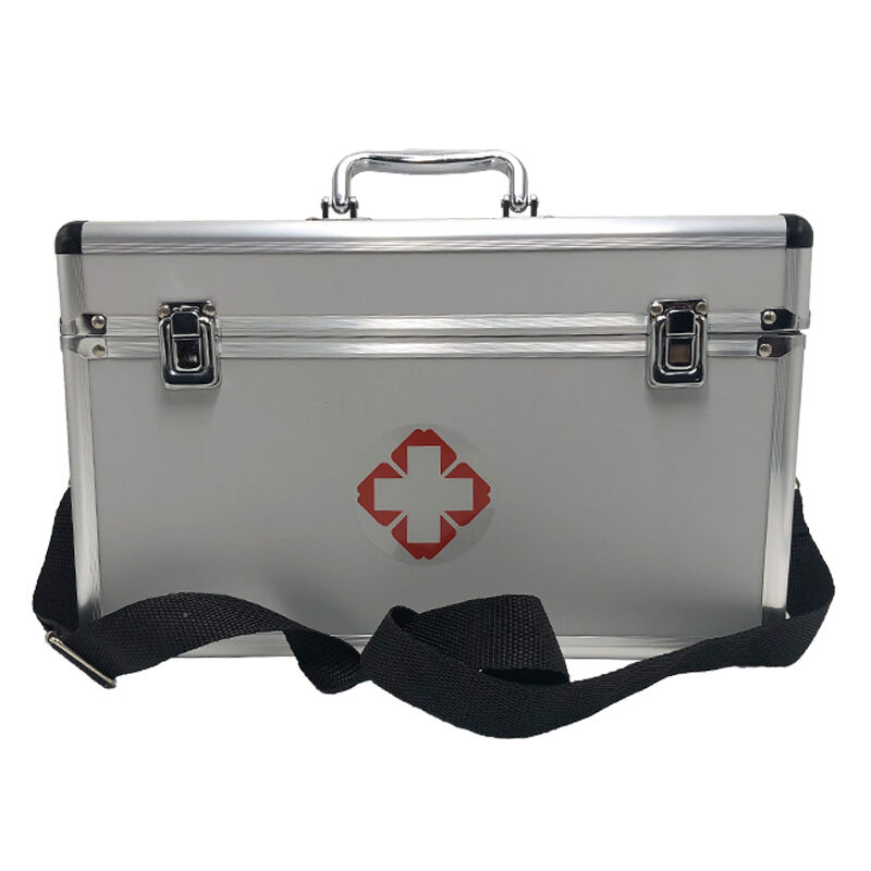An empty aluminum alloy emergency medical kit for safety and protection