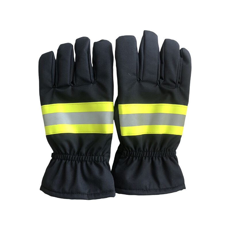 Waterproof Breathable Fire Resistant Safety Gloves Anti-Melt Abrasion Resistant With Reflective Strips