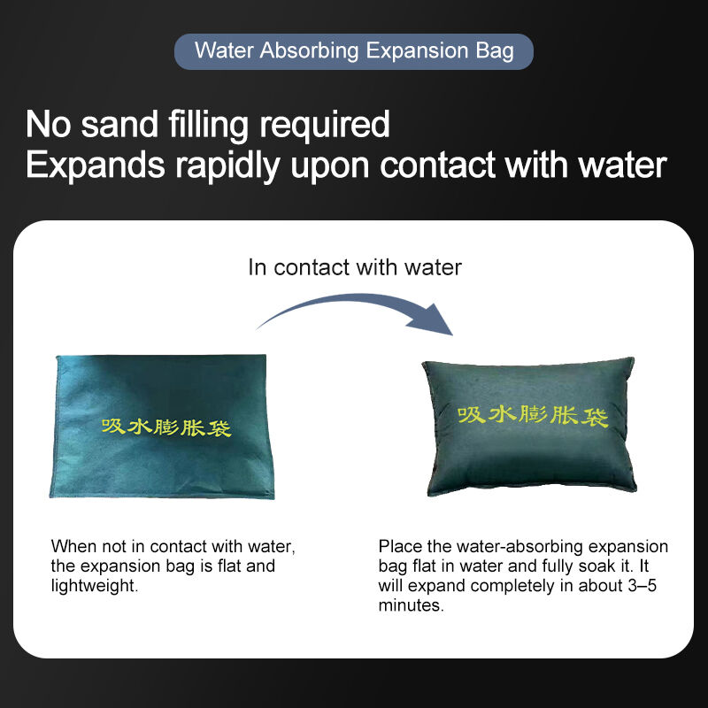Water Activated Self-Inflating Flood Barrier Bag, 60x40cm Rapid Expansion Sandbag for Emergency Flood Control Garage Basement